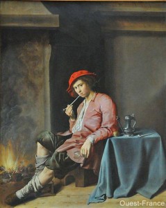 Jan Miense Molenaer, « Jeune homme à la pipe » vers 1632-1634, huile sur panneau